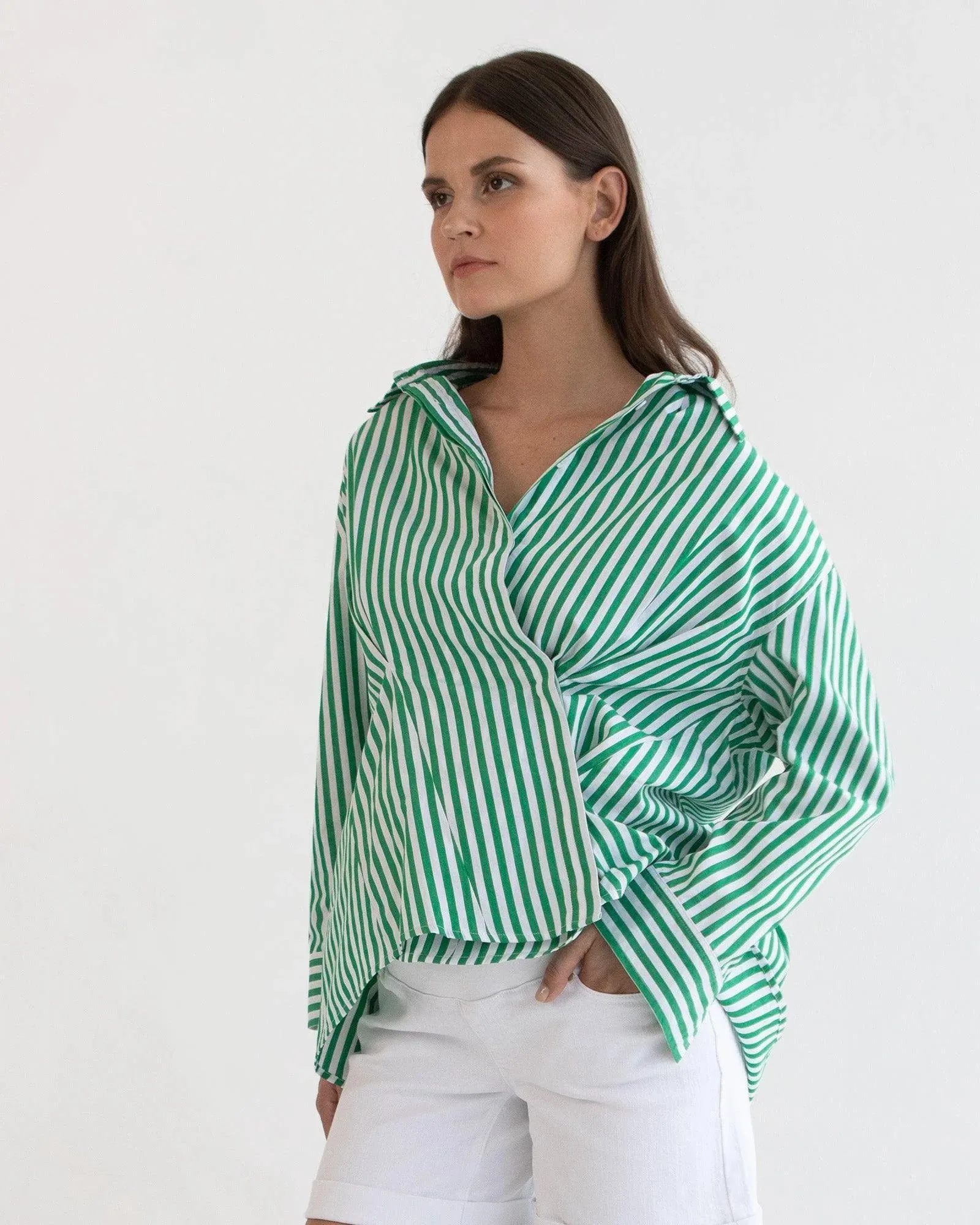 Alora Oversize Wrap Shirt