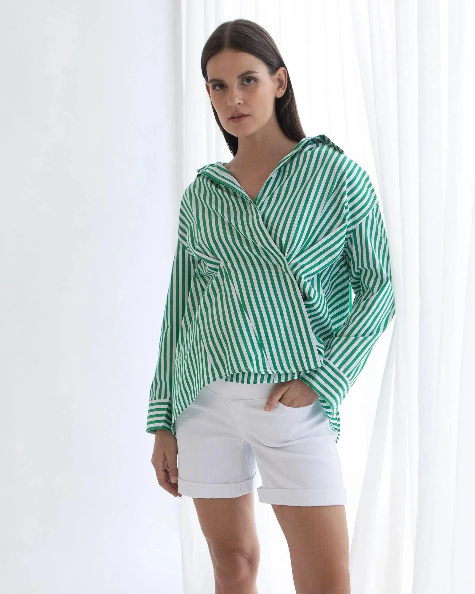 Alora Oversize Wrap Shirt
