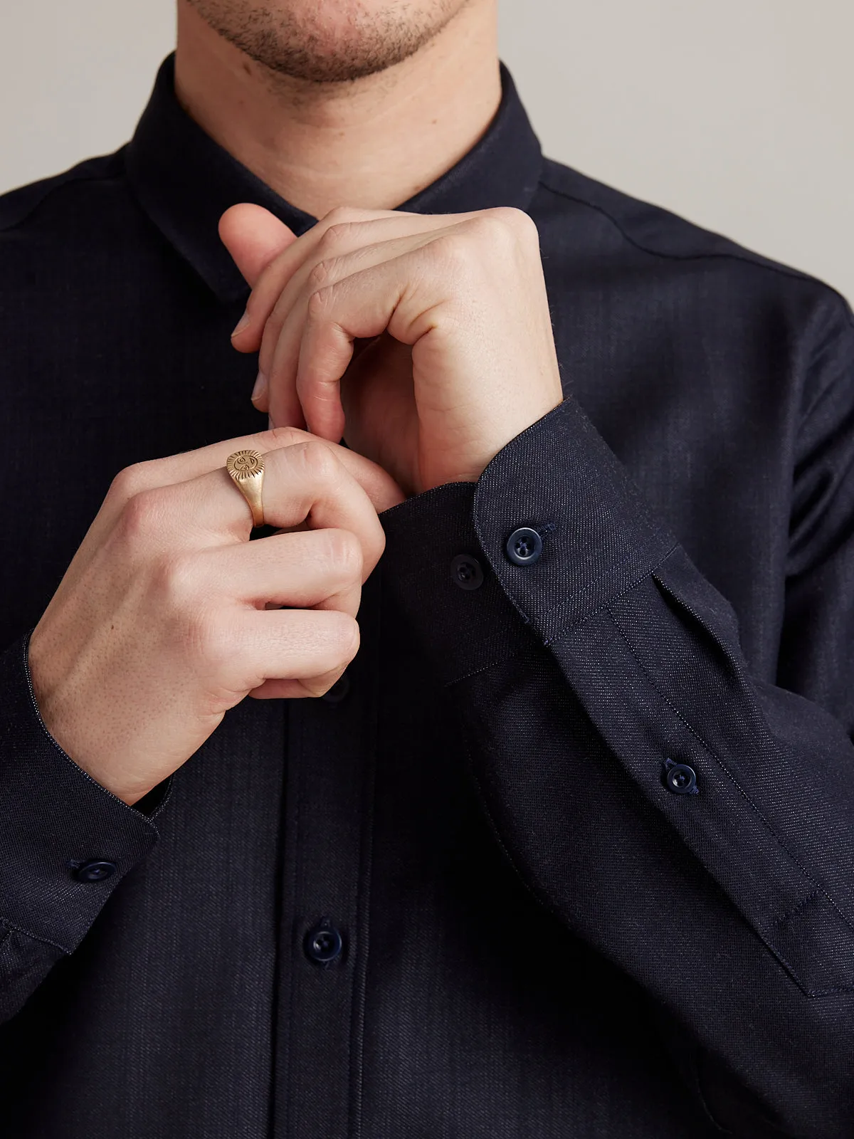 Arne merino denim shirt