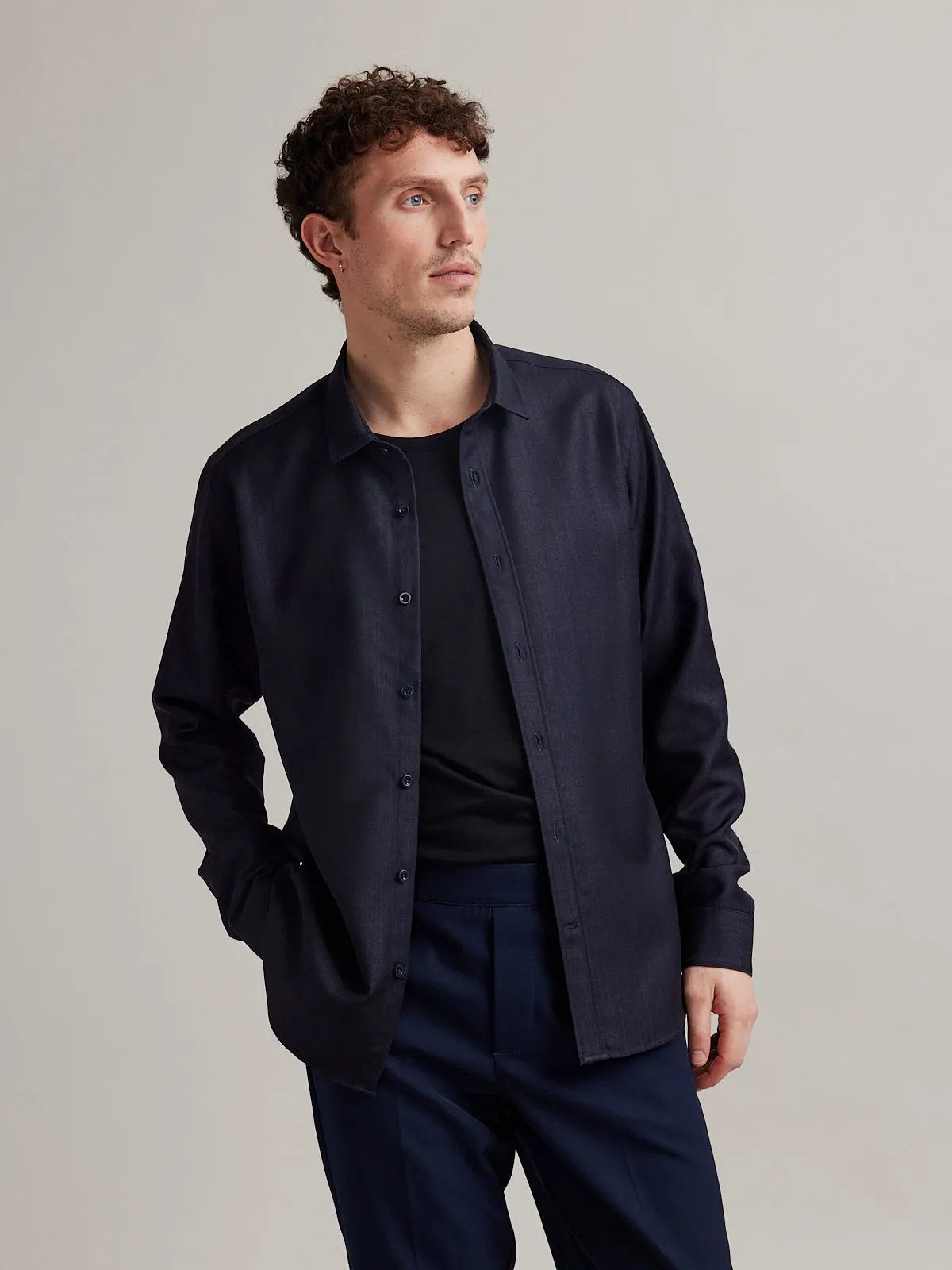 Arne merino denim shirt