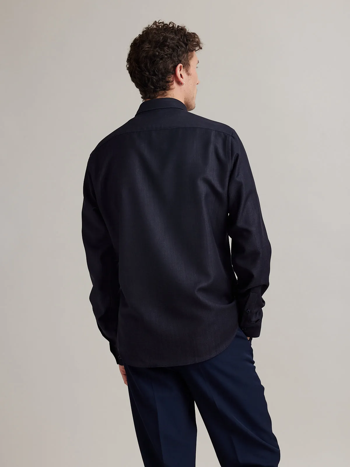 Arne merino denim shirt
