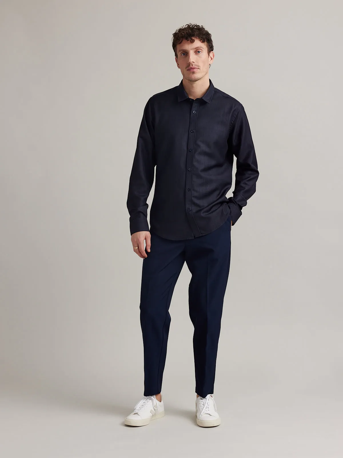 Arne merino denim shirt