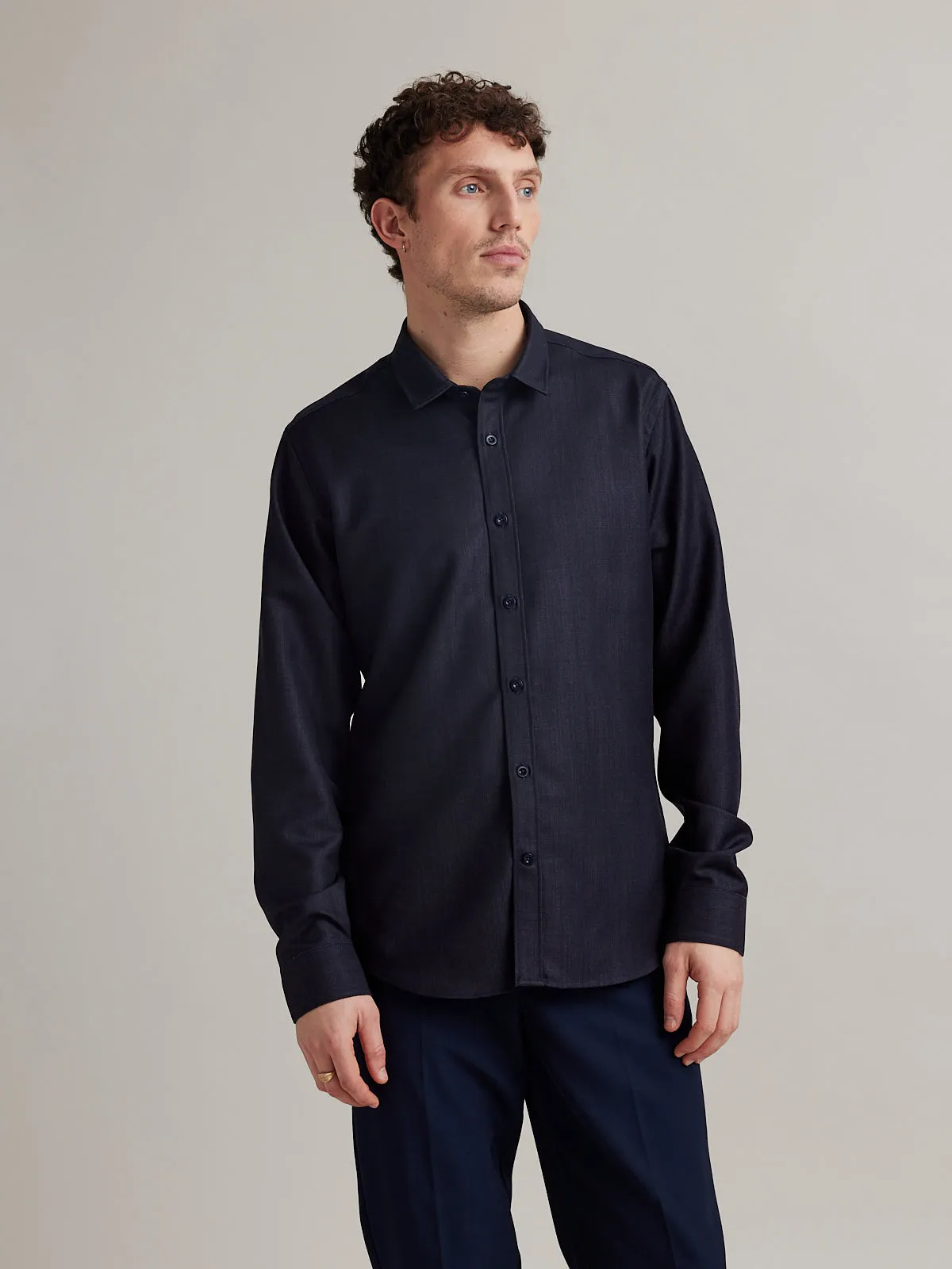 Arne merino denim shirt