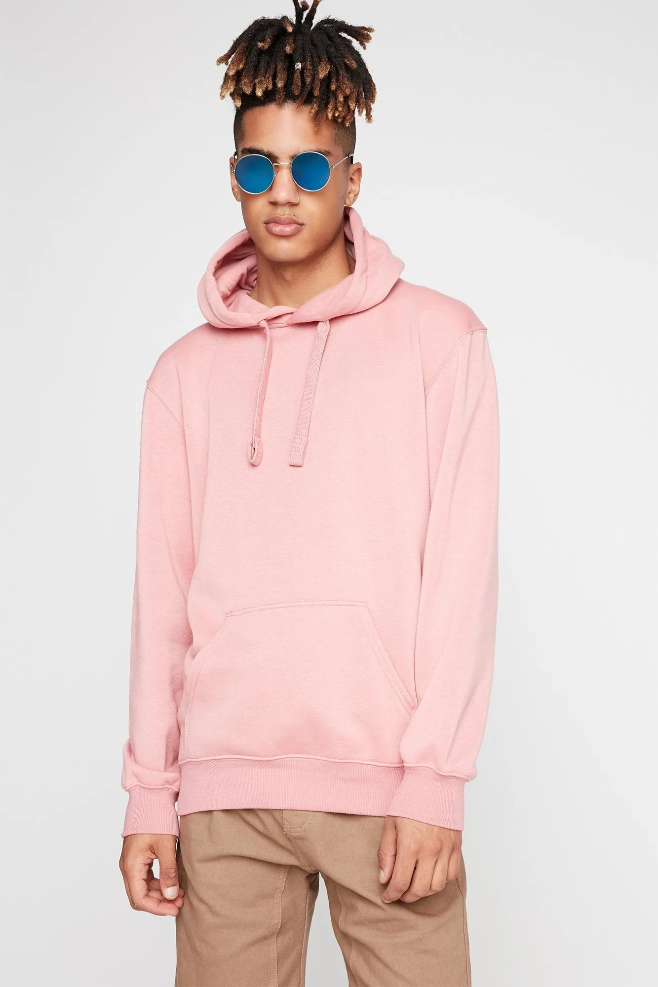 Basic Soft Drawstring Popover Hoodie