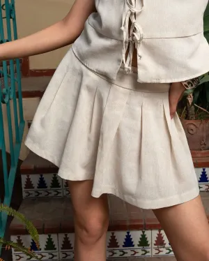 Beige Linen Skirt
