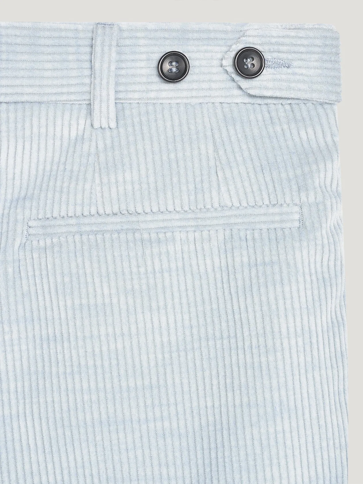 Blue Cord Relaxed Tapered Trousers