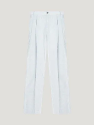 Blue Cord Relaxed Tapered Trousers