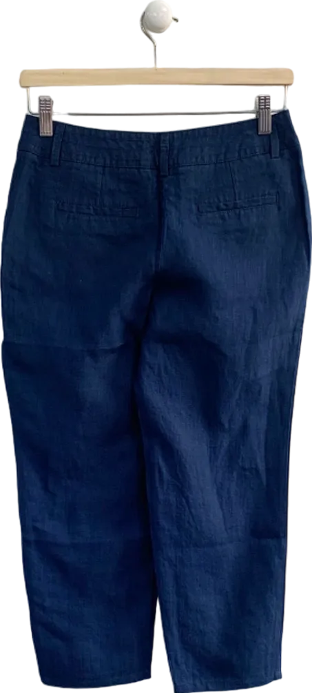 Boden Navy Linen Trousers UK 6