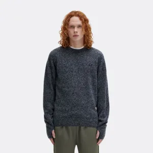 Boucle Crew Neck Jumper (Navy   Light Ice)