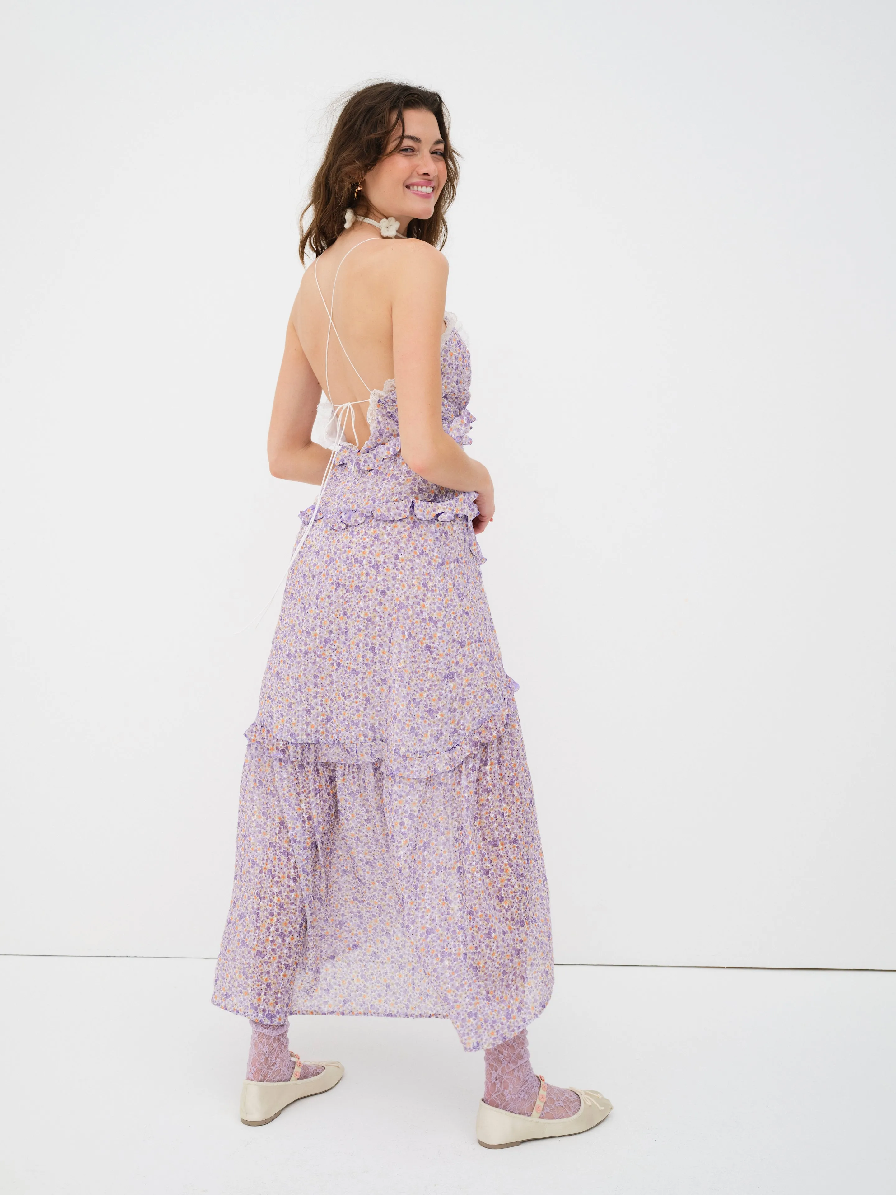 Cayne Purple Maxi Dress