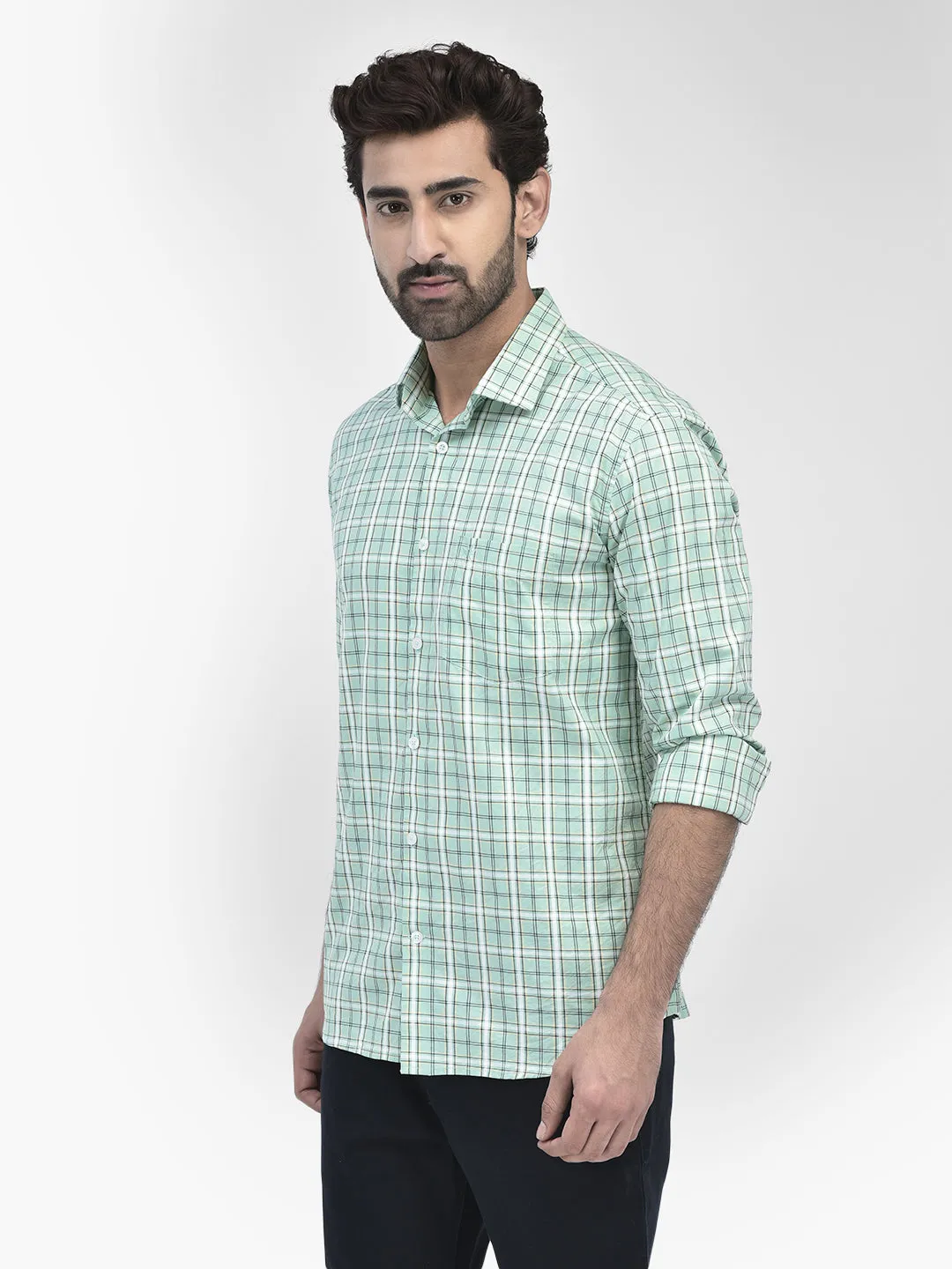 Check Green Shirt