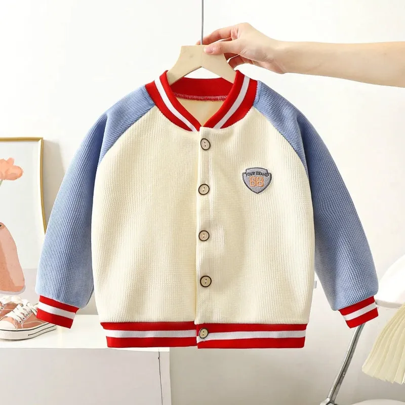Contrast  Stylish Girls and Boys Buttoned Top