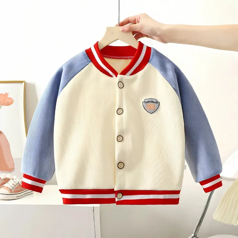 Contrast  Stylish Girls and Boys Buttoned Top