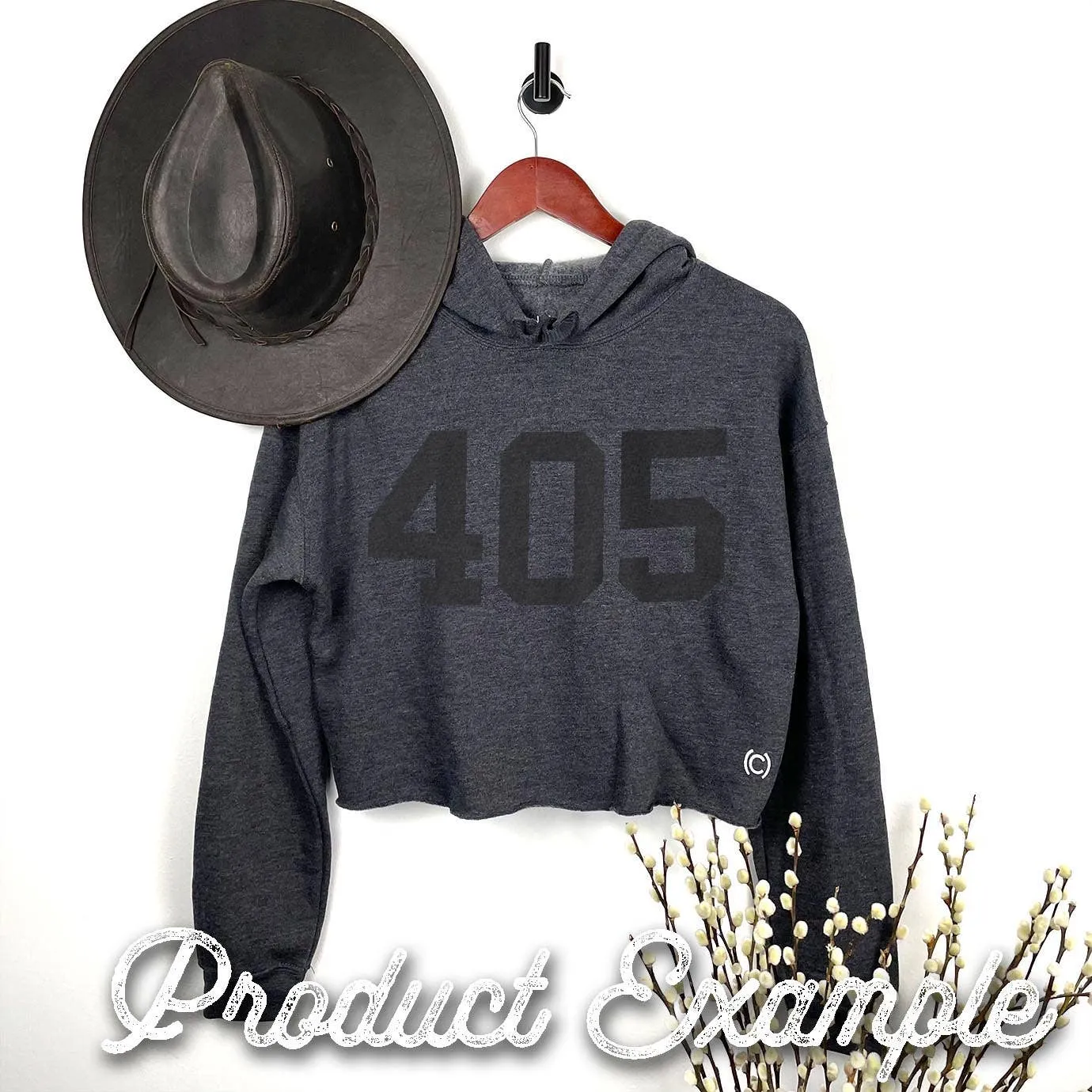 CROP HOODIES - Must Customize Code: Military Green / Medium
