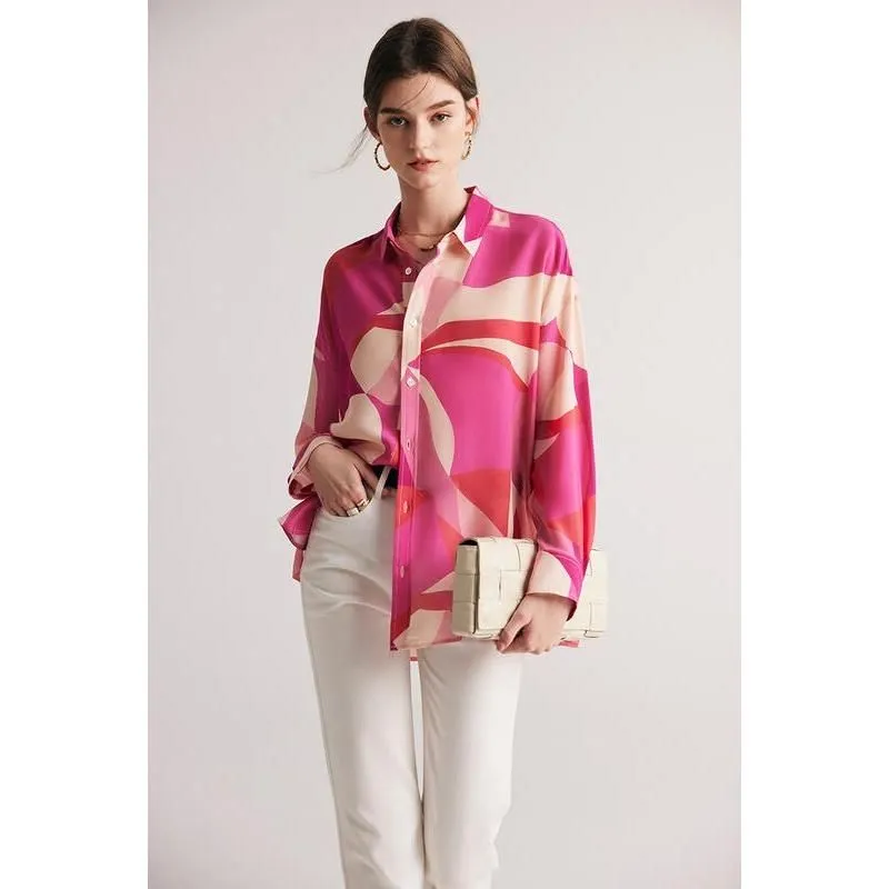 Elegant Silk Crepe De Chine Blouse for Women