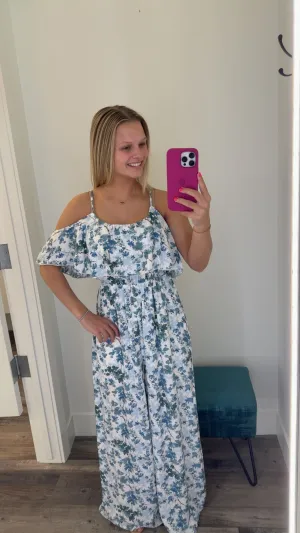 Floral Print Spaghetti Strap Jumpsuit
