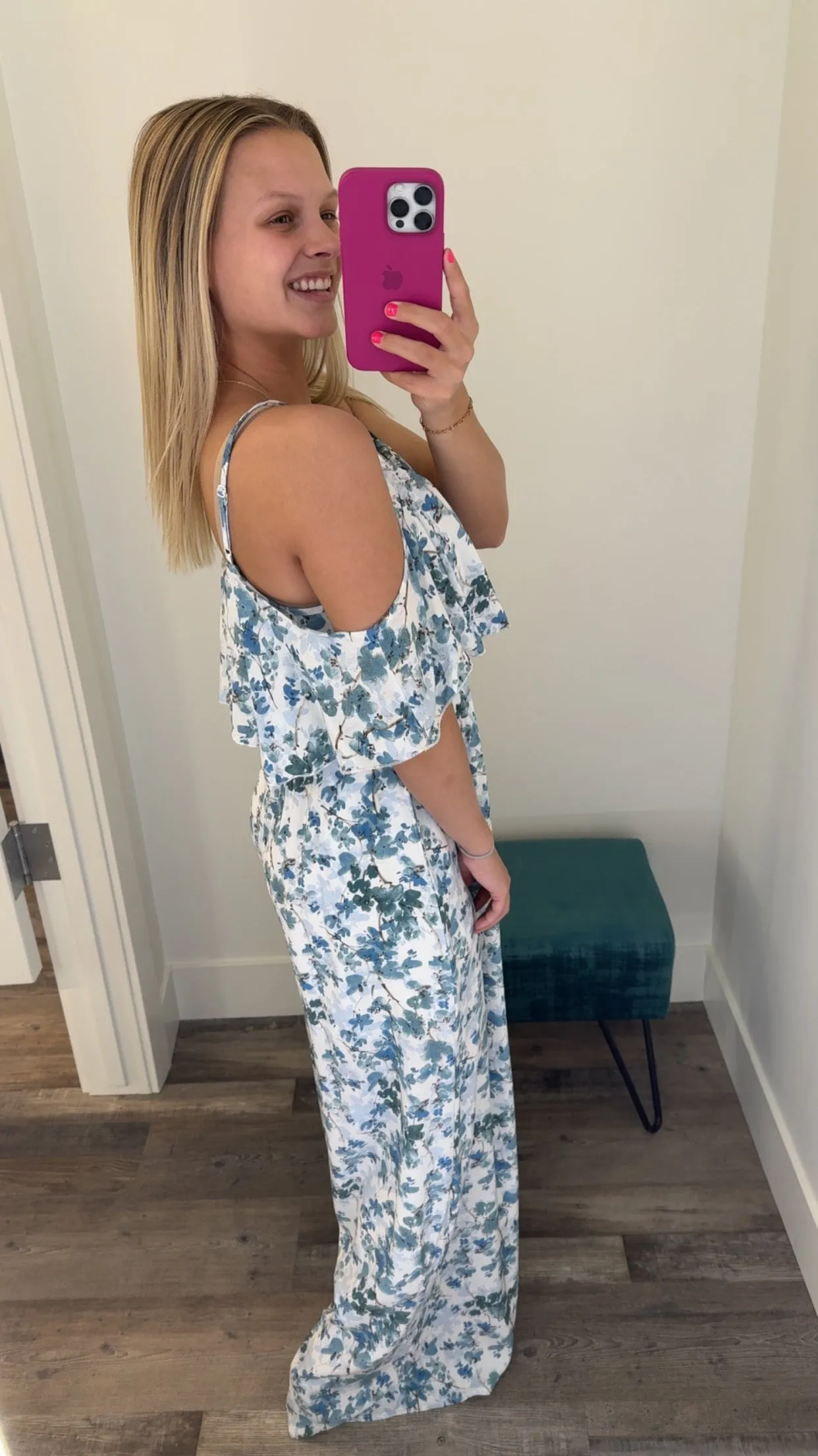 Floral Print Spaghetti Strap Jumpsuit