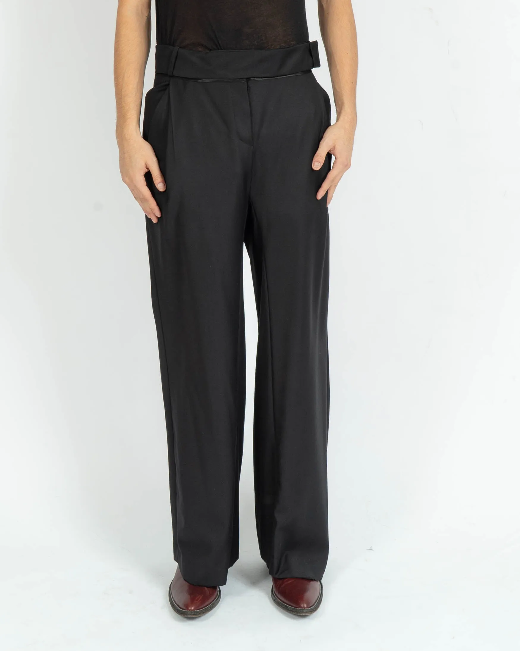 FW06 Belted Relaxed Viscose Trousers