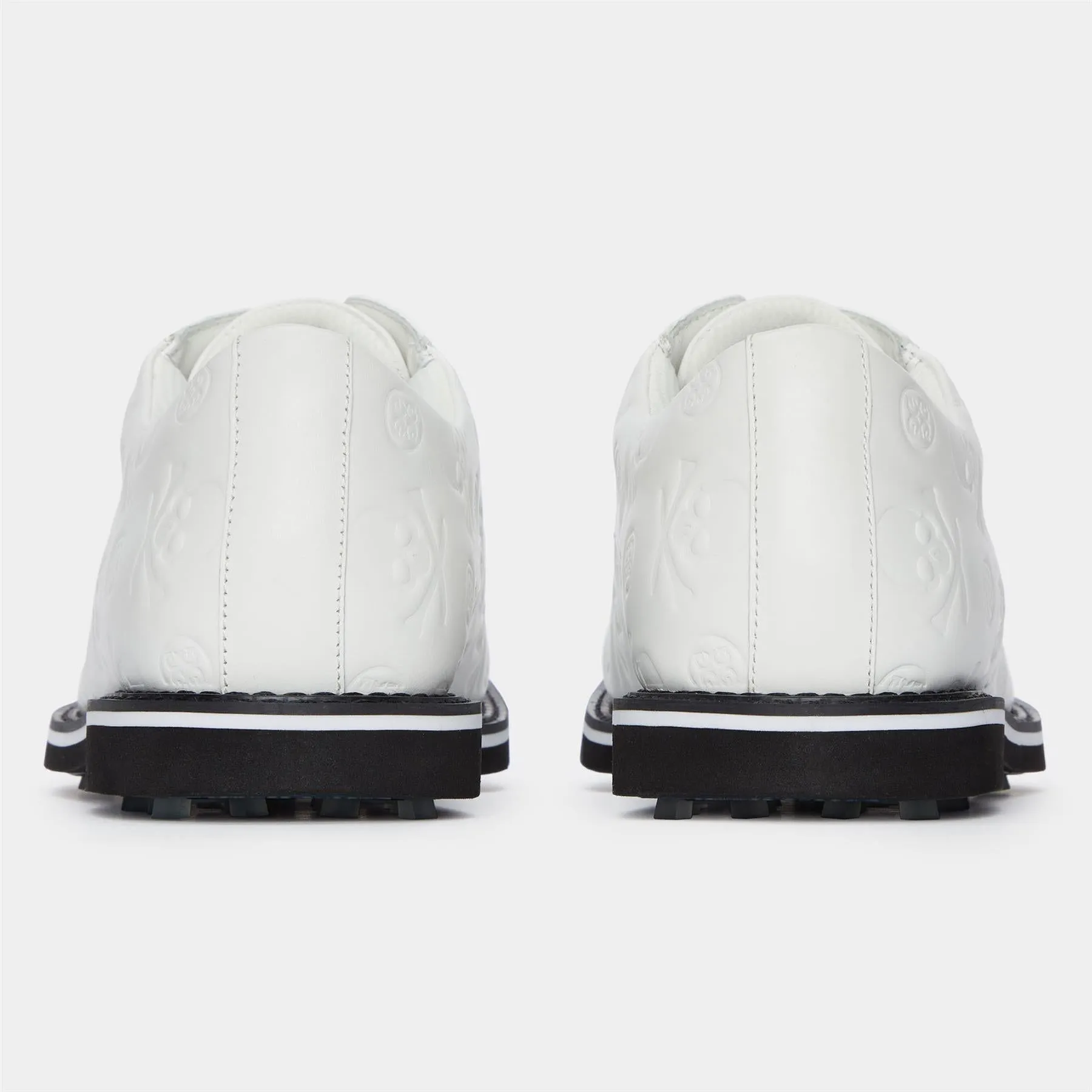Gallivanter Debossed Skull & Tees Leather Golf Shoe Snow/Onyx - AW24