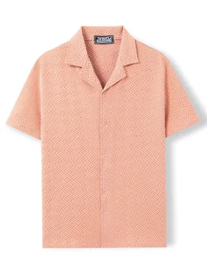 Geometric Jacquard Summer Shirt
