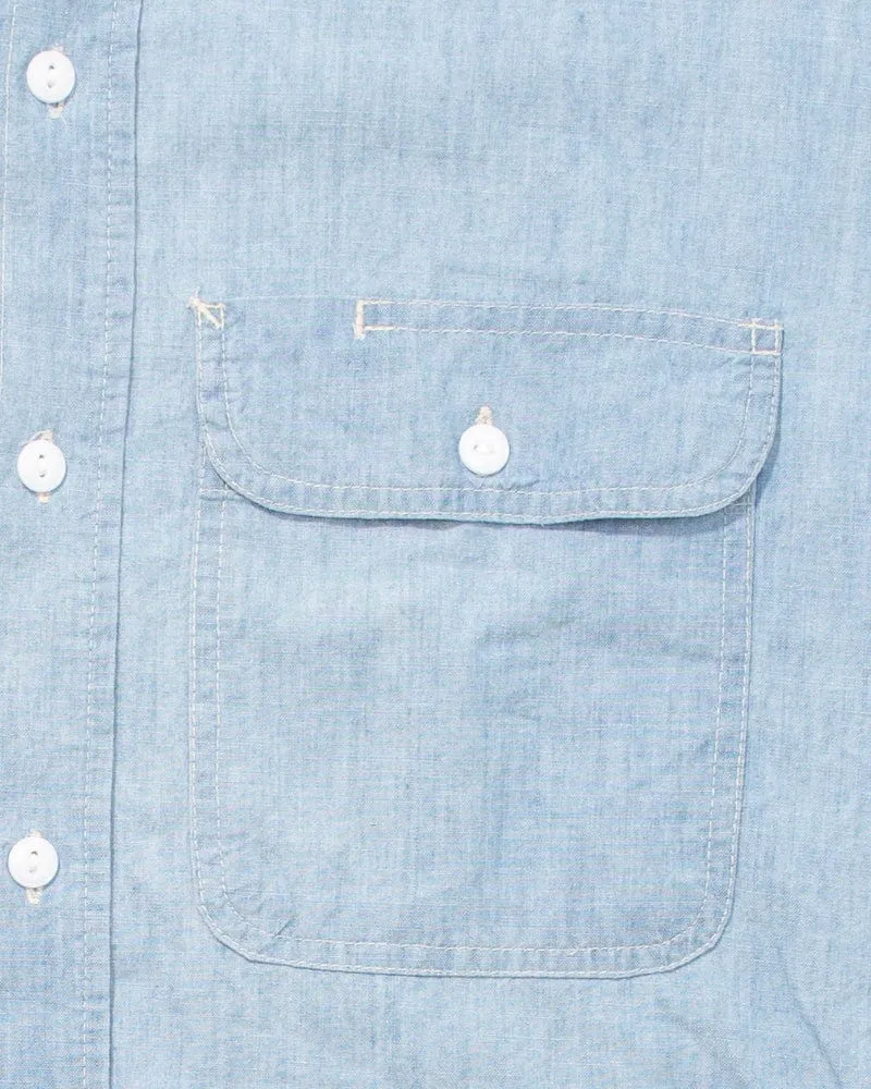Japanese Repro Shirt, Sugar Cane and Co. Brand, Light Denim Chambray - 38