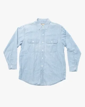 Japanese Repro Shirt, Sugar Cane and Co. Brand, Light Denim Chambray - 38