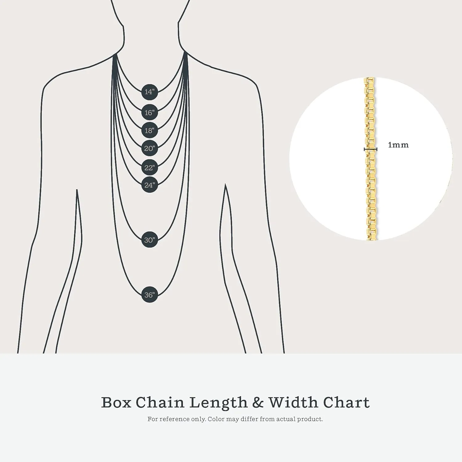 KEZEF 18k Gold Over Sterling Silver 1mm Box Chain Necklace Made in Italy | 925 Sterling Silver Necklace for Women | Rose Gold Chain for Women Men