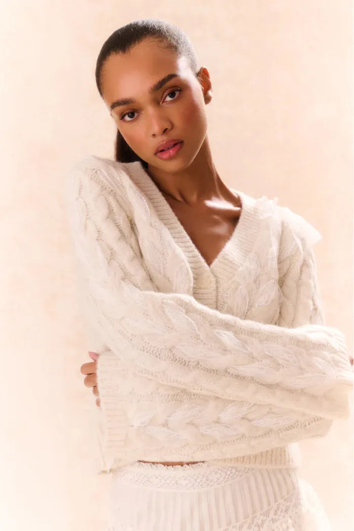 Louella Cardigan in Snow