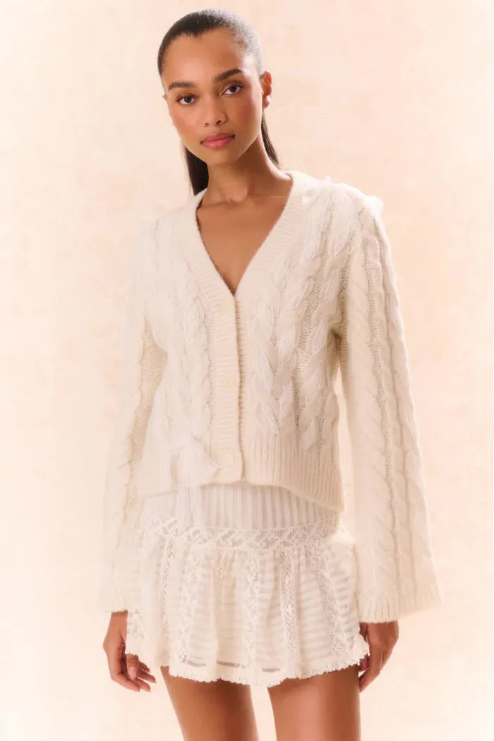 Louella Cardigan in Snow