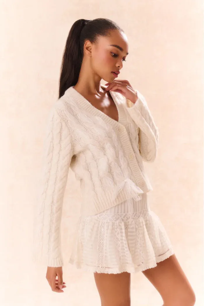 Louella Cardigan in Snow