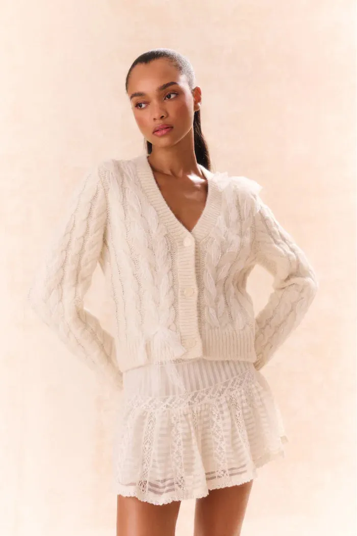 Louella Cardigan in Snow