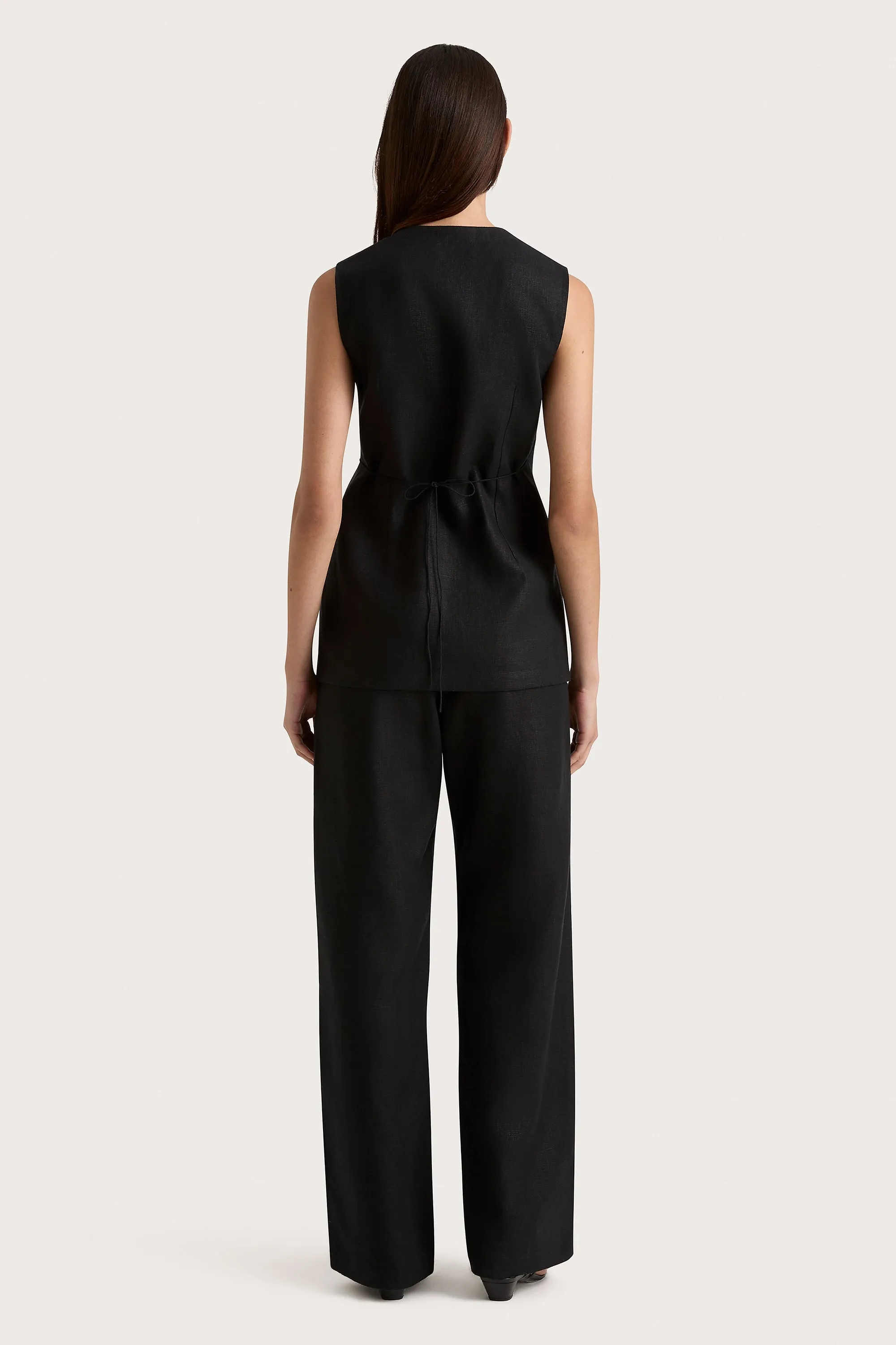 Lulea Wrap Vest Black - Final Sale