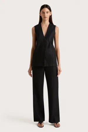 Lulea Wrap Vest Black - Final Sale