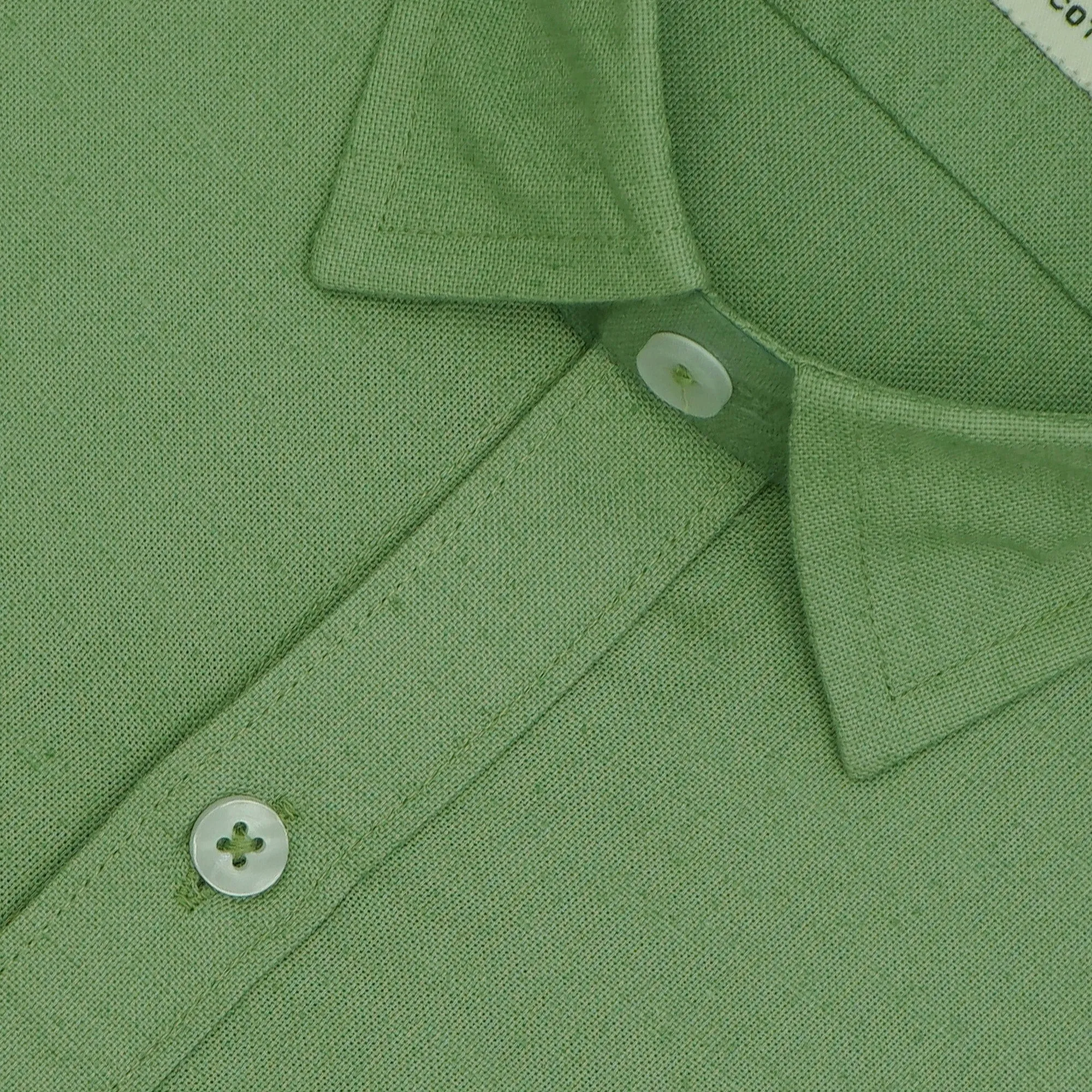 Men's 100% Cotton Plain Solid Half Sleeves Shirt (Bottle Green)