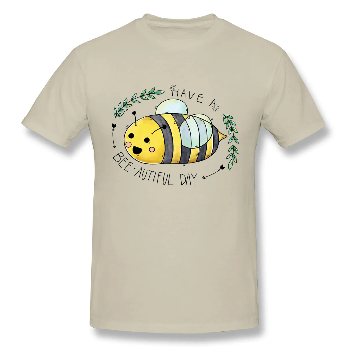 Men's Graphic T Shirt Kawaii Bee Comfortable Round Neck Short Sleeves Shirt