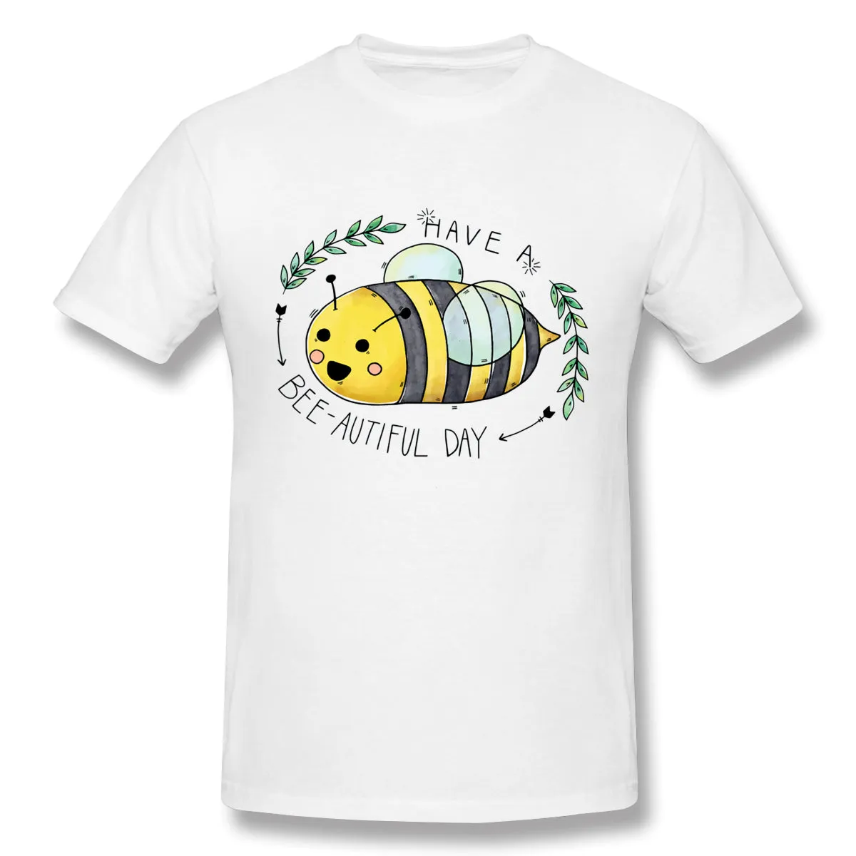 Men's Graphic T Shirt Kawaii Bee Comfortable Round Neck Short Sleeves Shirt