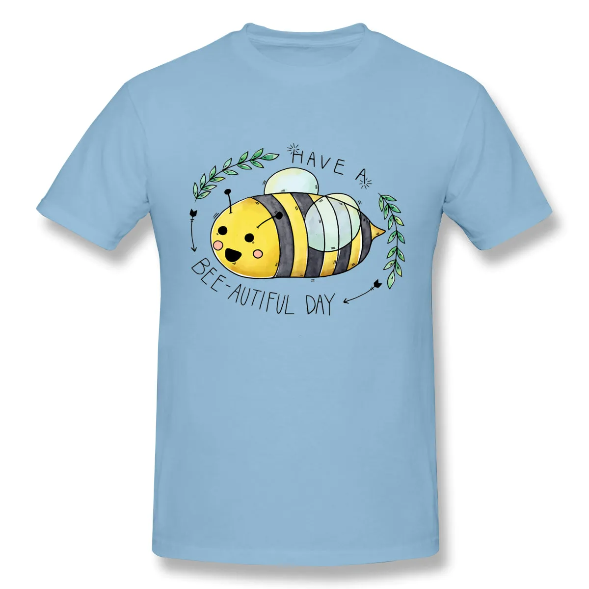 Men's Graphic T Shirt Kawaii Bee Comfortable Round Neck Short Sleeves Shirt