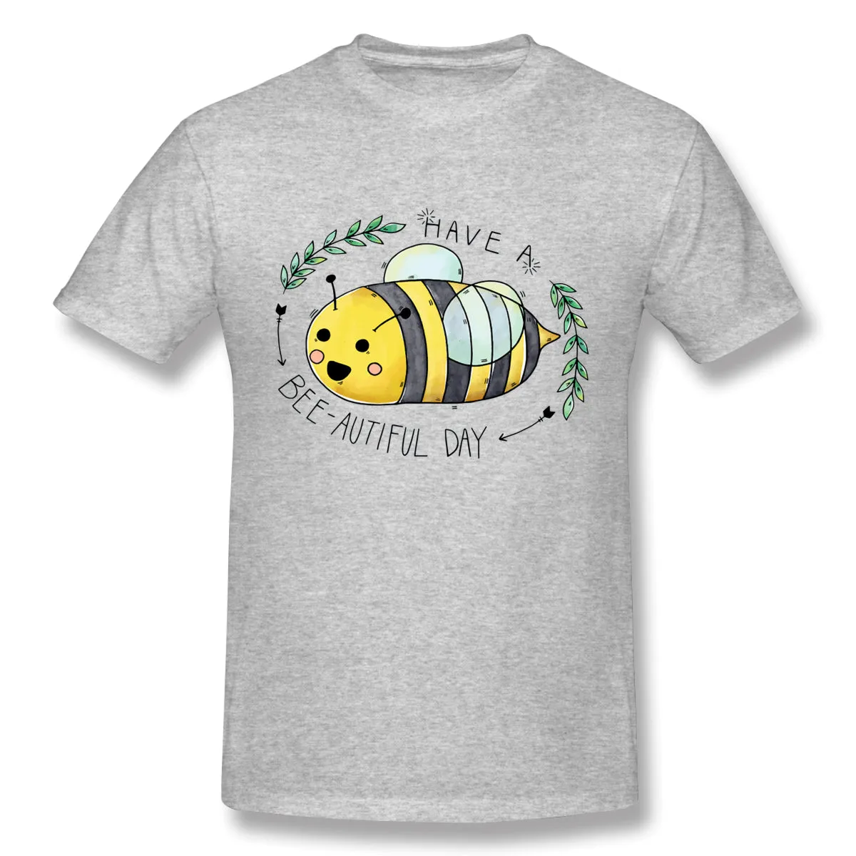 Men's Graphic T Shirt Kawaii Bee Comfortable Round Neck Short Sleeves Shirt