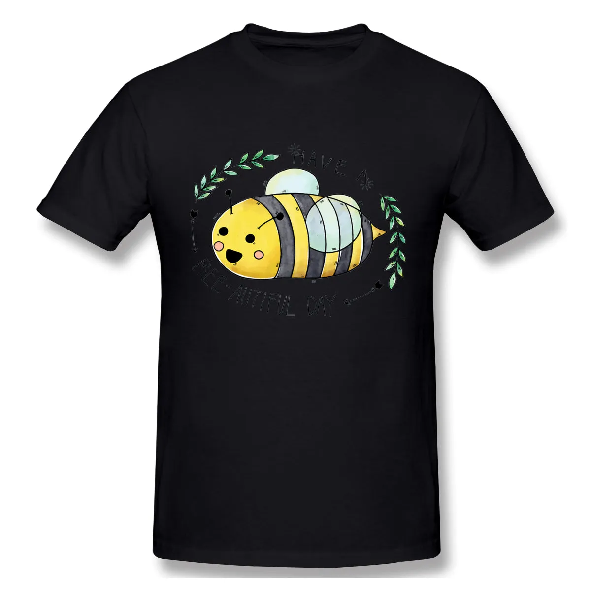 Men's Graphic T Shirt Kawaii Bee Comfortable Round Neck Short Sleeves Shirt