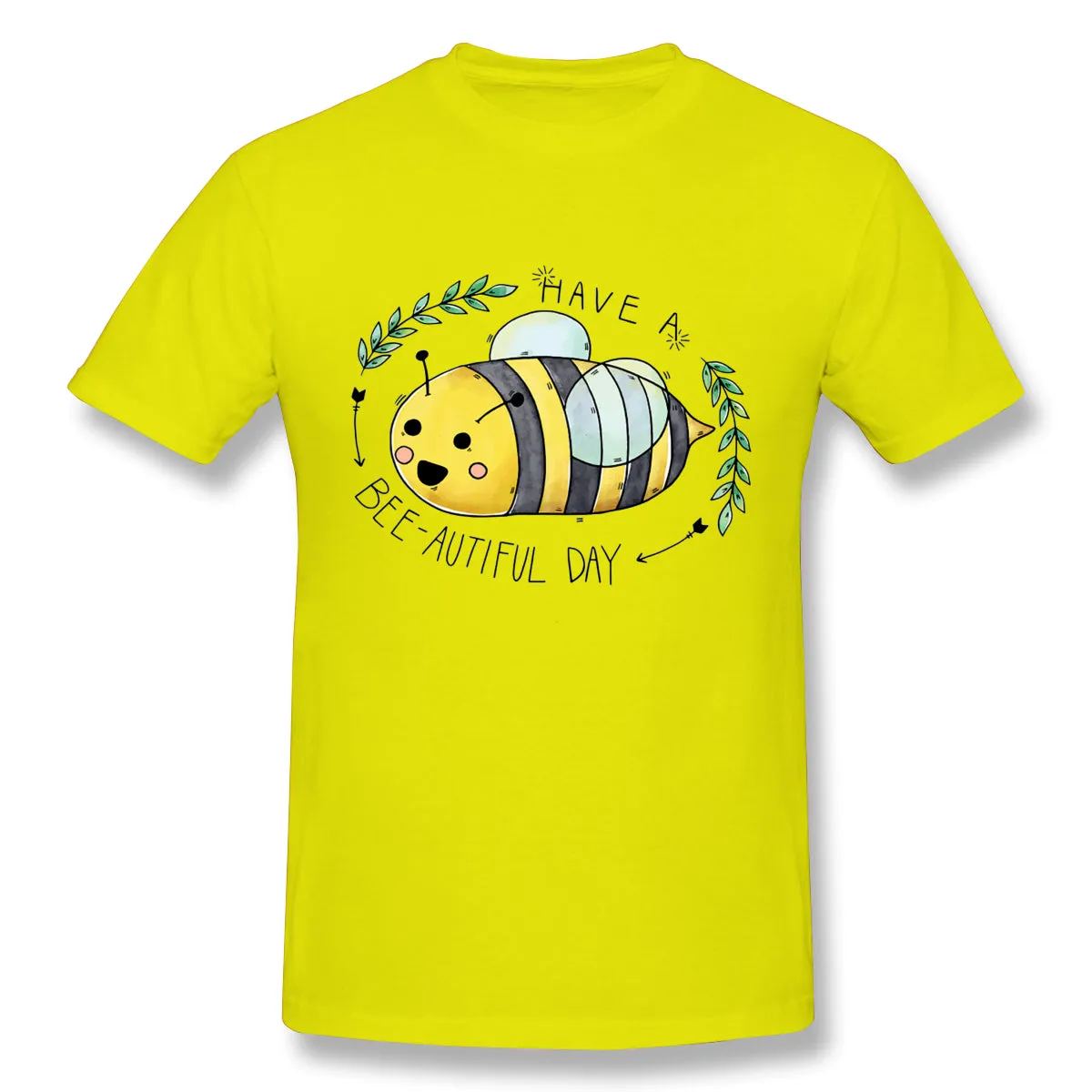 Men's Graphic T Shirt Kawaii Bee Comfortable Round Neck Short Sleeves Shirt