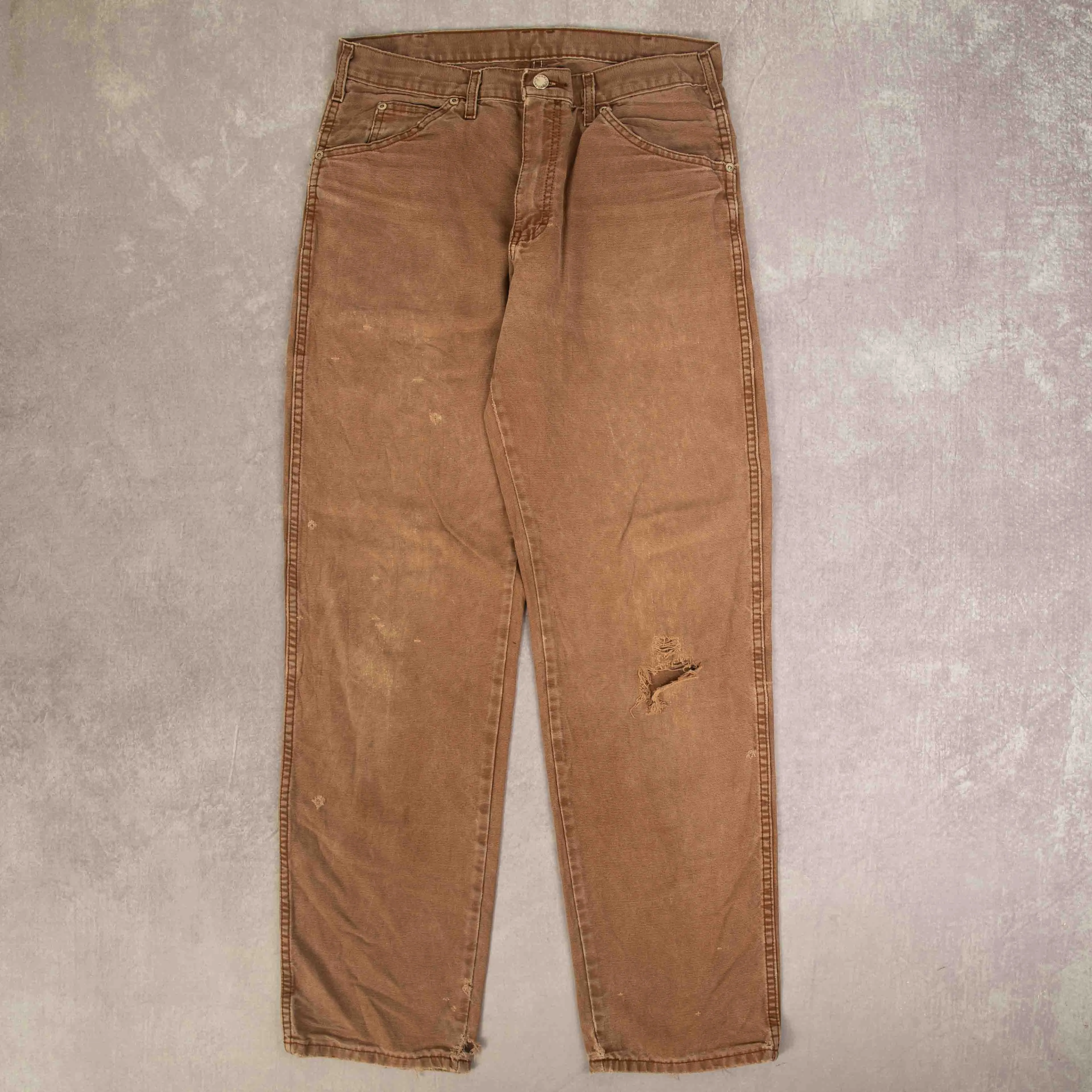 MEN'S VINTAGE DICKIES RELAXED FIT TROUSERS - W32 X L32
