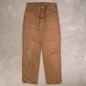MEN'S VINTAGE DICKIES RELAXED FIT TROUSERS - W32 X L32