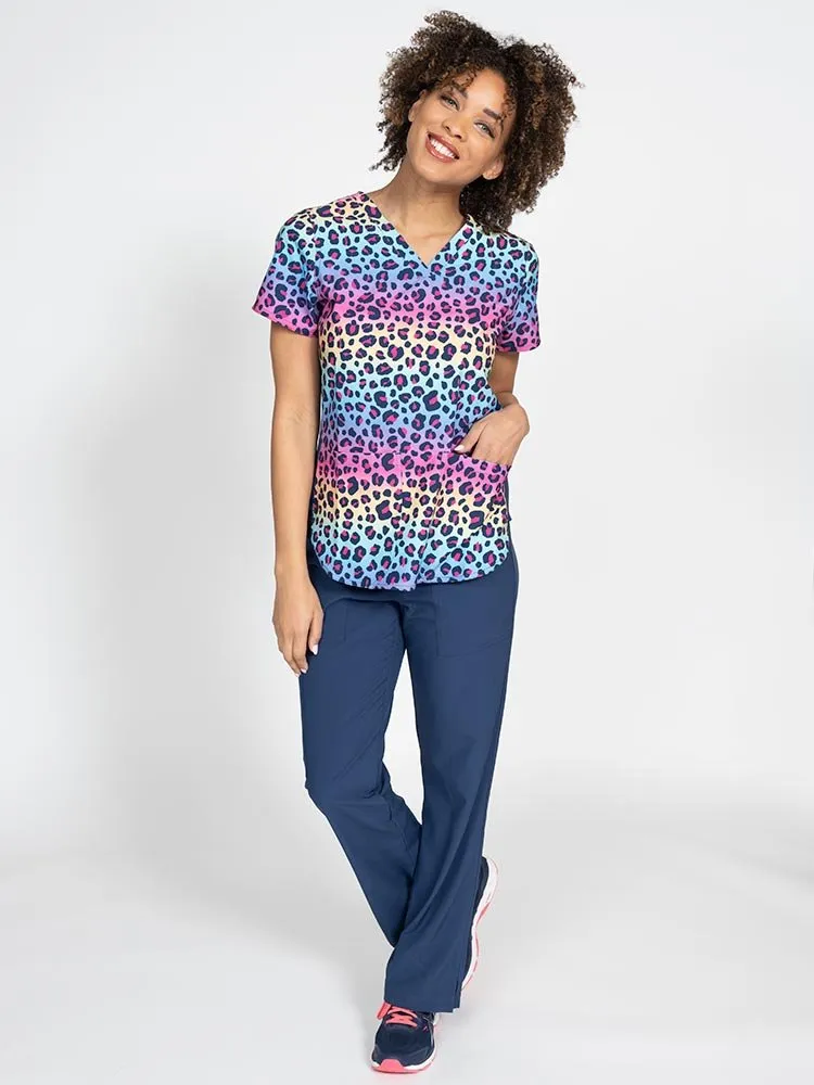 Meraki Sport Women's Print Scrub Top | Animal Motion