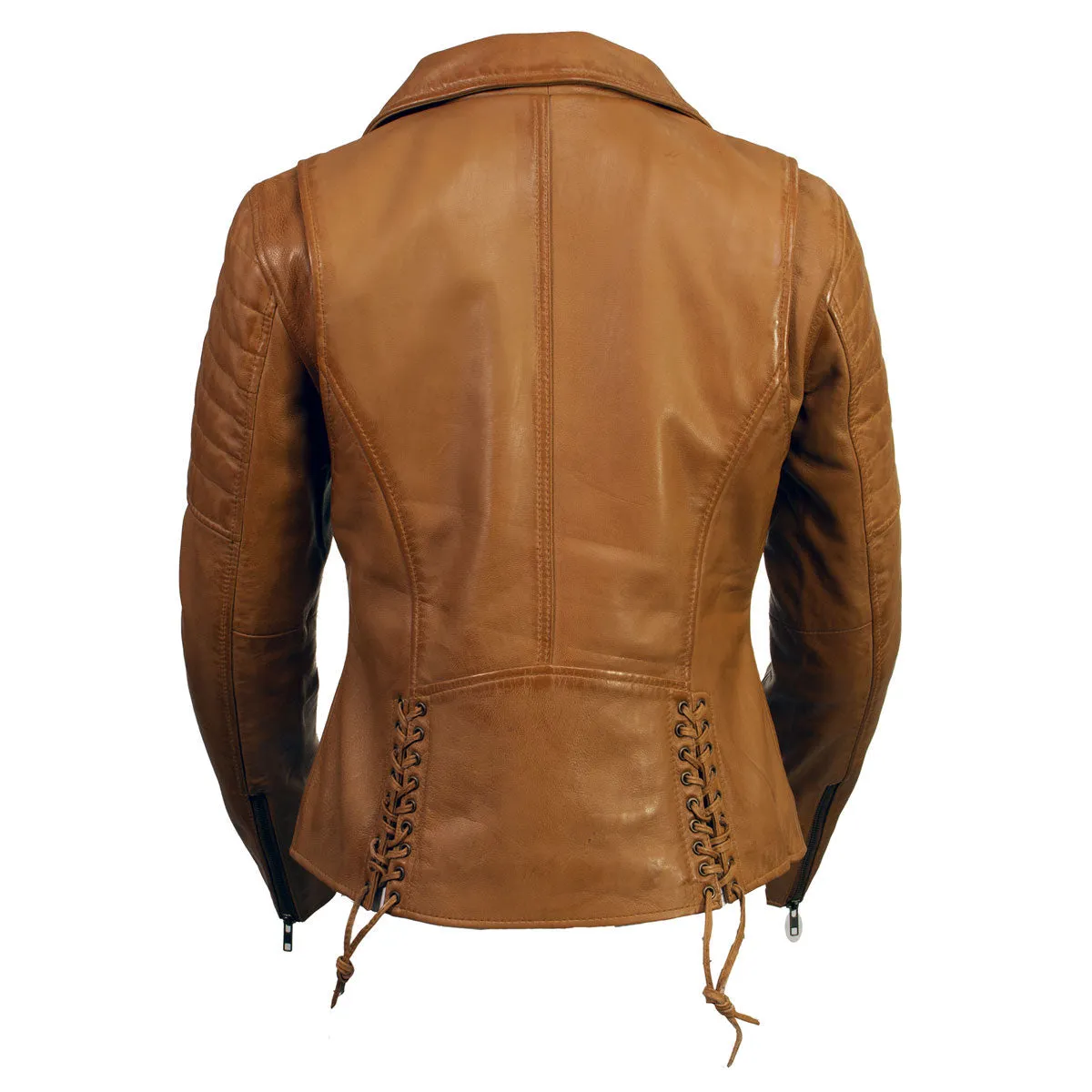 Milwaukee Leather SFL2870 Women's Duchess Whiskey Motorcycle Style Fashion Casual Leather Jacket