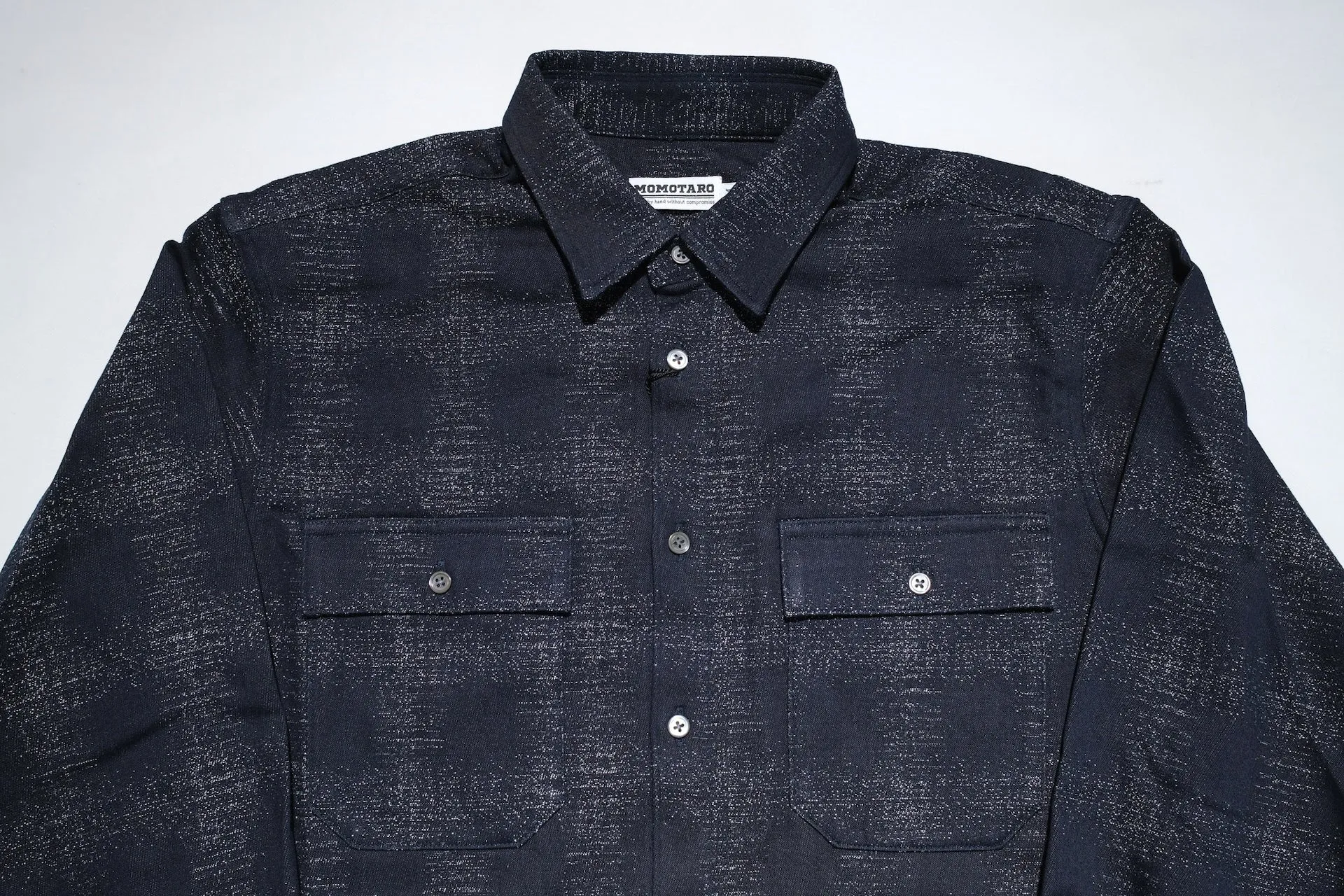 Momotaro Indigo Dyed "Stardust" Jacquard Ombre Workshirt