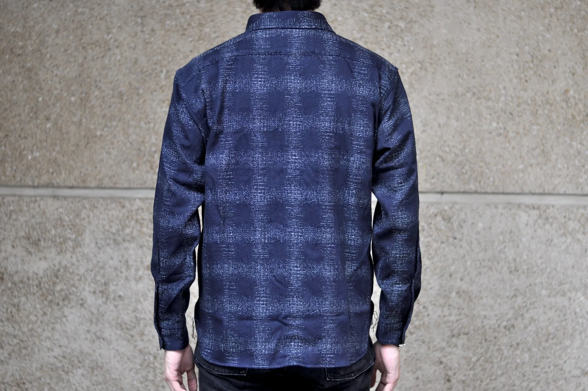 Momotaro Indigo Dyed "Stardust" Jacquard Ombre Workshirt