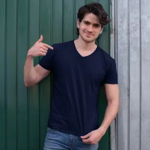 Navy Blue V-neck T shirt