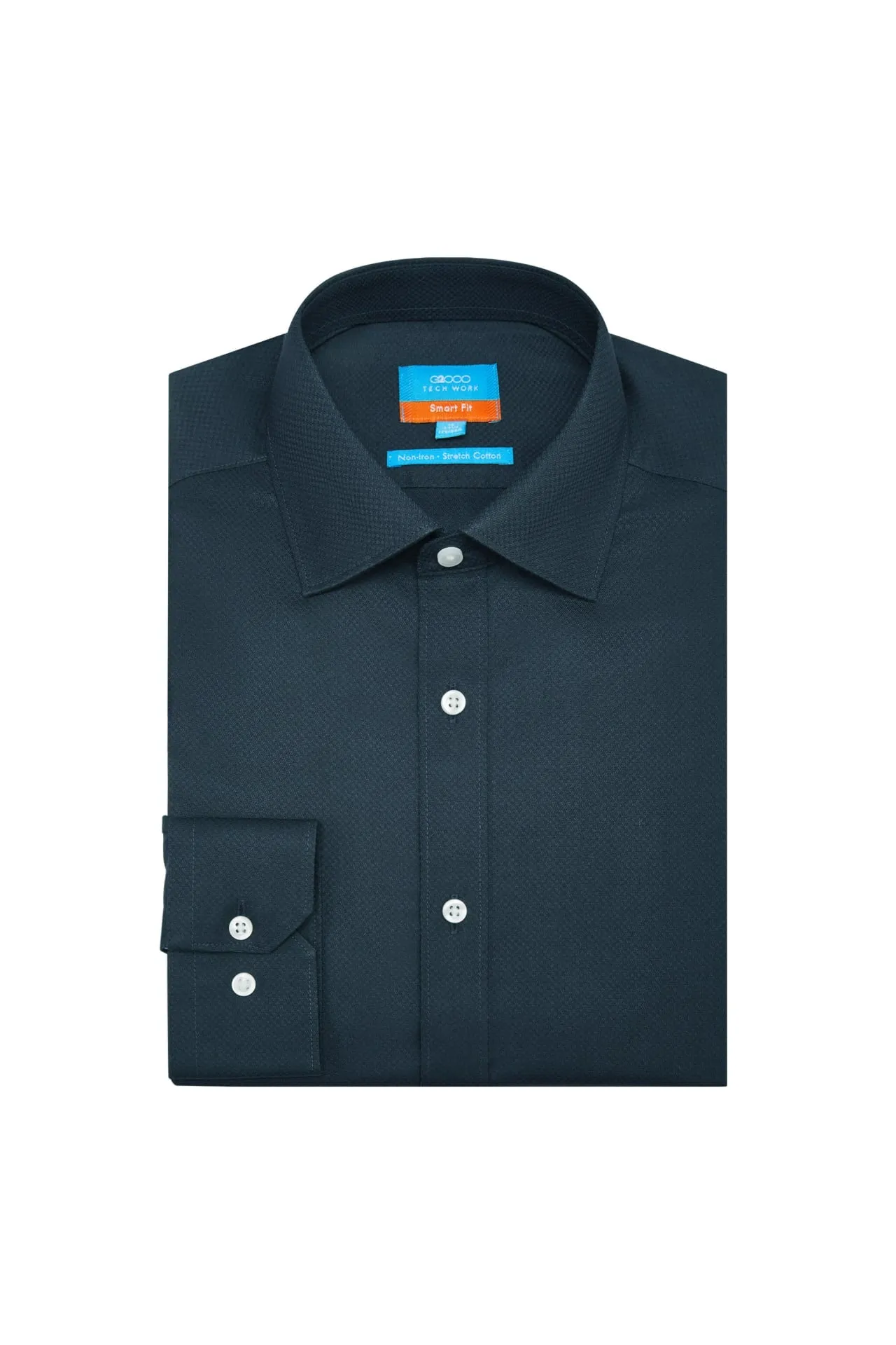 Non-Iron Cotton Stretch Smart Fit Texture Shirt