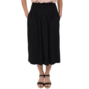Plus Size Midi Pocket Skirt