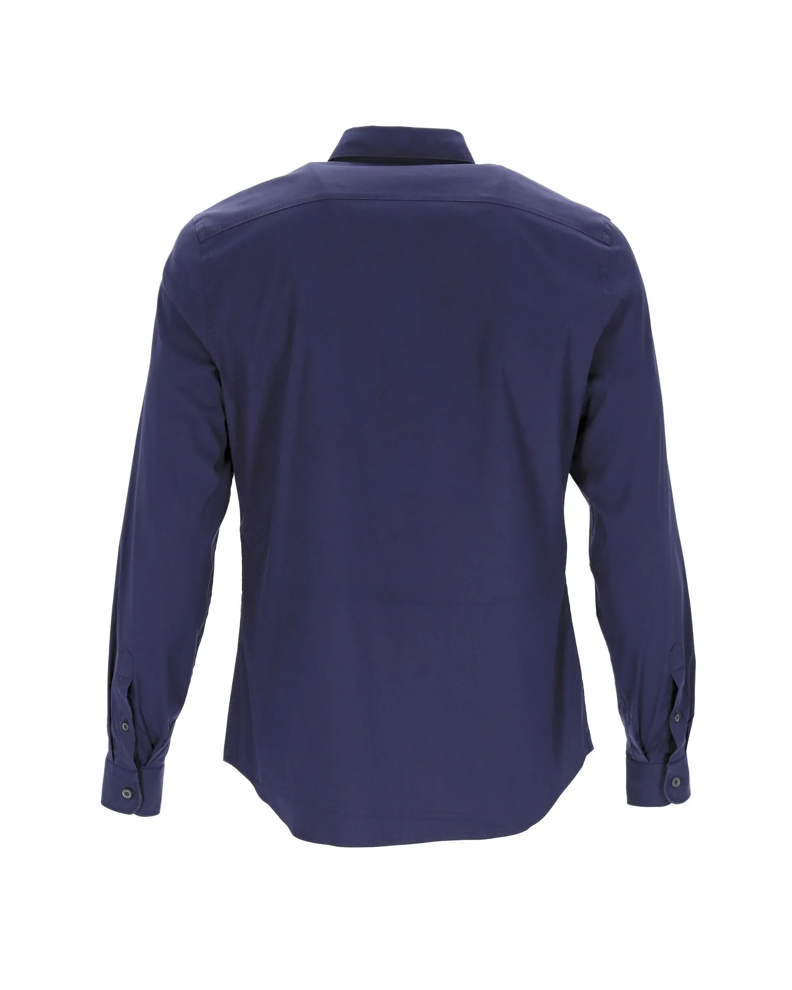 Prada Button Shirt in Navy Blue Cotton